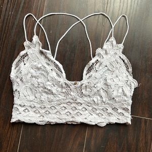 Free people bralette, color stone- light gray